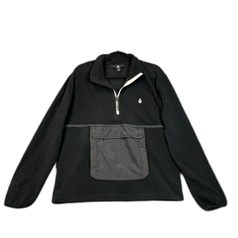 Volcom Polar Half Zipped Sweatshirt Womens XL Pullover Cinch Hem Gorpcore Skate